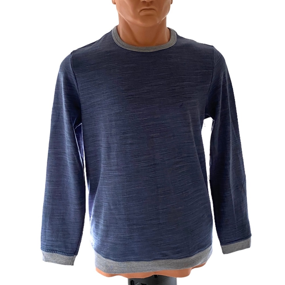Converse Sweatshirt Crew Neck Men’s Blue Cotton Roundtrip Pullover Size 10073C